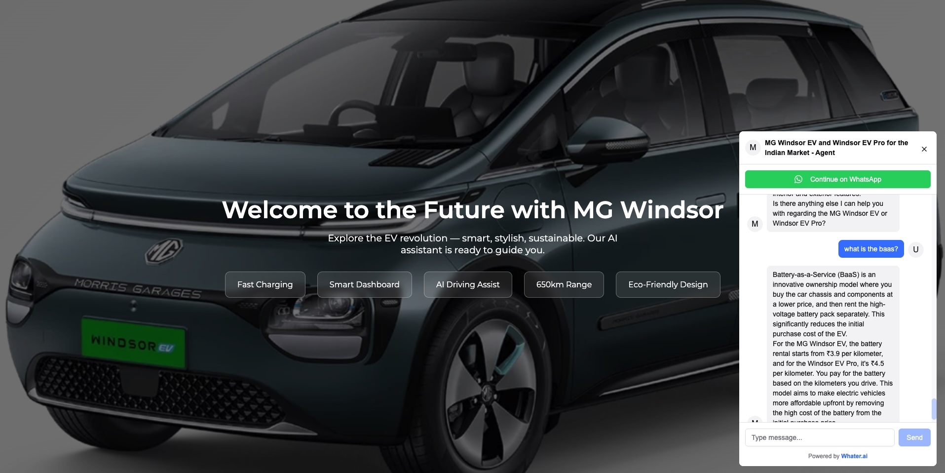 Now Live: Whater.ai’s Smart Web Chat Widget for Instant On-Site Support